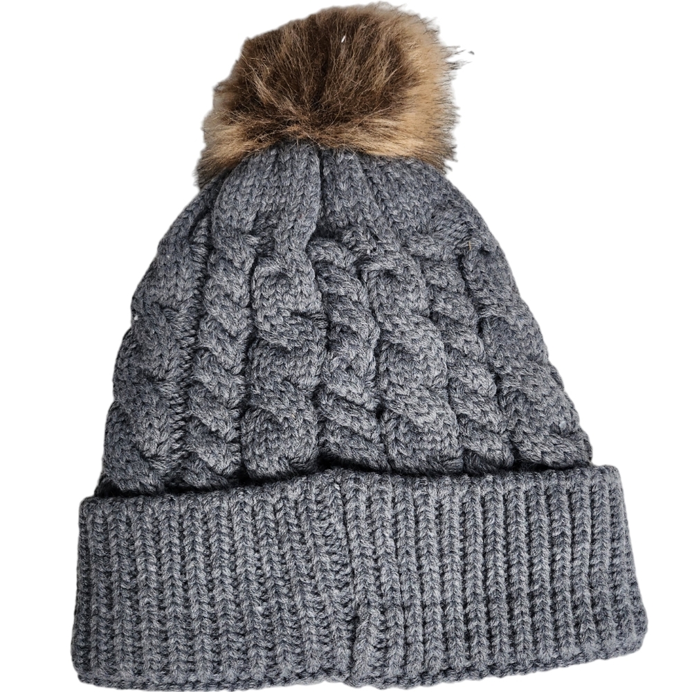 NWOT Women's Beanie with Pompom - Picture 2 of 2